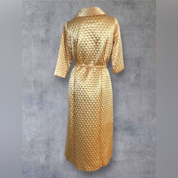 Vintage Sears Gold Quilted Robe - Picture 2 of 6